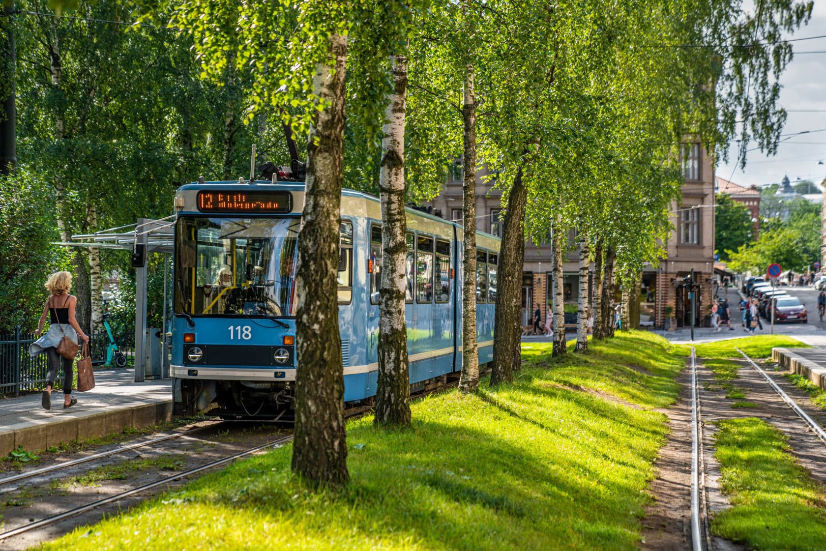 Redusert vanning av grøntanlegg sparer 200 tusen liter vann i uken. Foto: Sporveien/Stian Olsson