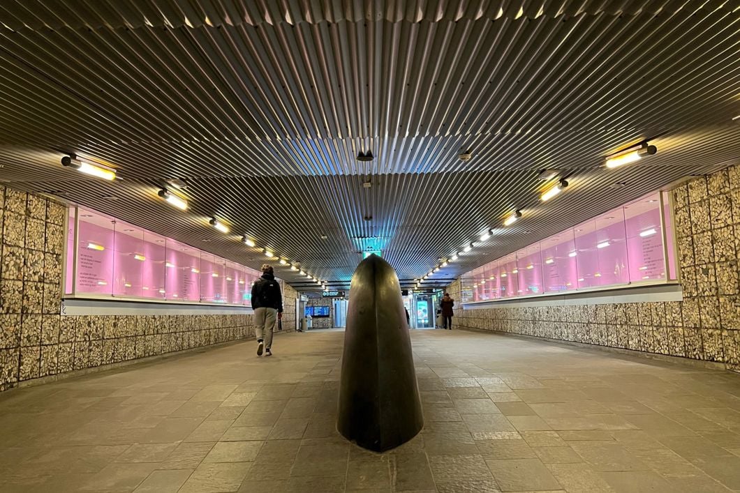 Sporveisdikt i Sporveispassasjen. Foto: Sporveien