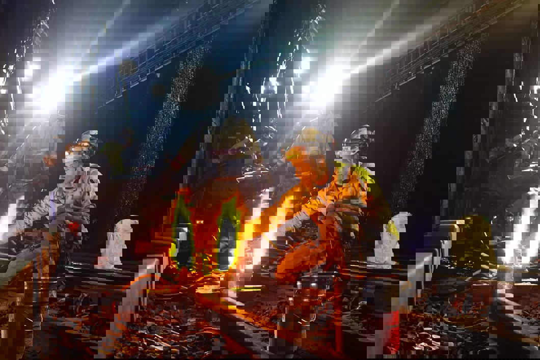 Nattarbeid: Nødvendig vedlikehold i sentrumstunellen gjennomføres på natten, for å være minst mulig inngripende i hverdagen til reisende. Foto: Arne Aasheim/Sporveien